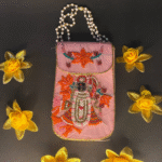 Handcrafted Shrinath Ji Embroidered Potli Bag with Pearl Handle