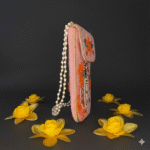 Handcrafted Shrinath Ji Embroidered Potli Bag with Pearl Handle - Image 2