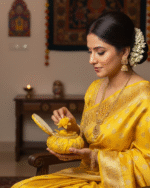 Golden Floral Zipper Potli Box - Image 2