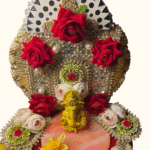 Ganesh Ji Floral Engagement Ring Platter – Premium Handcrafted Design - Image 3