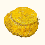 Golden Floral Zipper Potli Box - Image 3