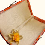 Orange Brocade Designer Gift Box - Image 2