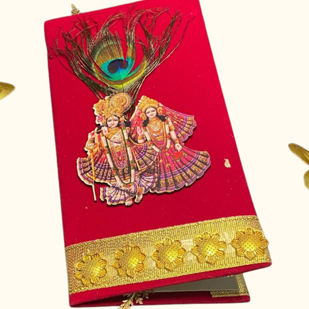 KS PRODUCTS (43) Radha Krishna Velvet Gift Envelope - Image 1