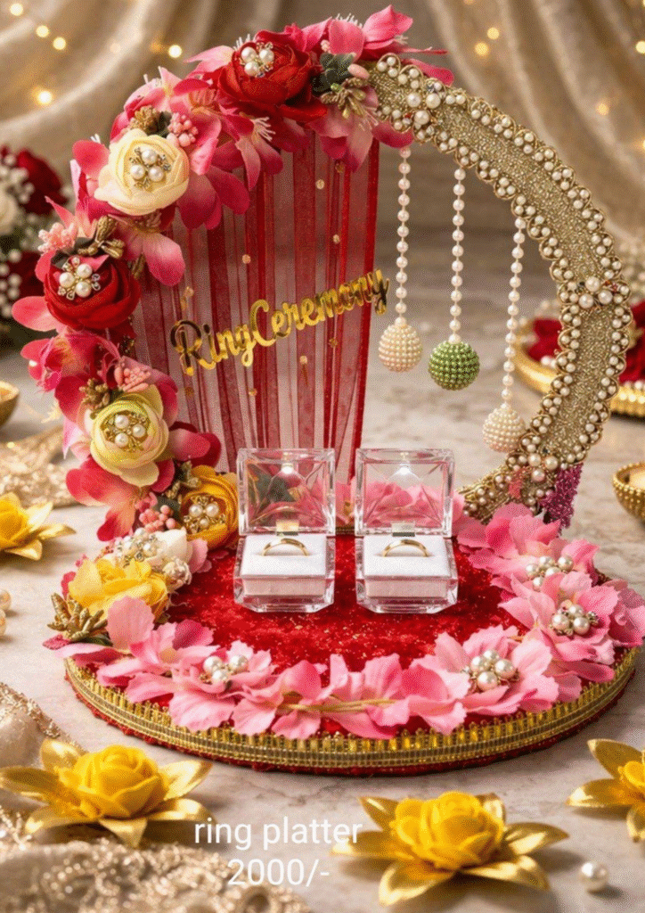 Luxury Floral Ring Ceremony Platter